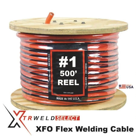 Xtrweld WCSN1XFO-500 Select Welding Cable, XFO, 600V, No 1 AWG, 500', Priced per Foot UF0498